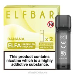 ELFBAR ELFA iš anksto užpildyta ankštis (2 pakuotės) - bananas Elf Bar Cigarette J4H2105