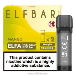 ELFBAR ELFA iš anksto užpildyta ankštis (2 pakuotės) - mango Elf Bar Kaina J4H2118