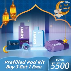 ELFBAR LOWIT 5500 iš anksto užpildytas ankšties rinkinys - mėlynių ledų Elf Bar Pirkti J4H2359