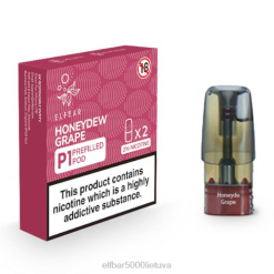 ELFBAR Mate 500 P1 iš anksto užpildytos ankštys (2 pakuotės) - lipčiaus vynuogių Elf Bar Lietuva J4H2163