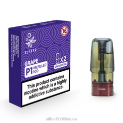 ELFBAR Mate 500 P1 iš anksto užpildytos ankštys (2 pakuotės) - vynuogių Elf Bar Lietuva J4H2145