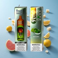 RandM Fumot Tornado 9000 Puffs Caramelle Acide Display RGB Italy vape wholesale