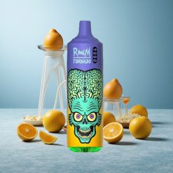 RandM Fumot Tornado 9000 Puffs Mango Fragola 18 mL Ricaricabile Mesh Coil Italy vape wholesale